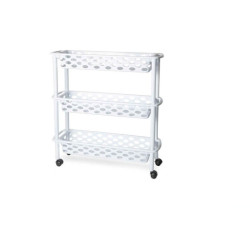 Carro estrecho de cocina y baño Blanco