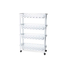 Carro estrecho de cocina y baño Blanco