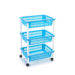 Carro cocina 3 cestas Azul