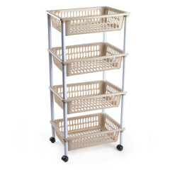 Carro cocina 4 cestas Beige
