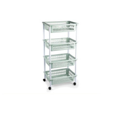 Carro cocina 4 cestas Verde palido