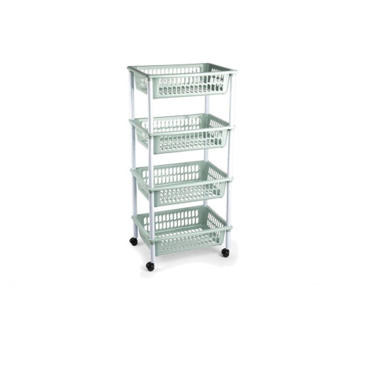 Carro cocina 4 cestas Verde palido