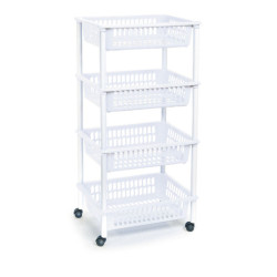 Carro cocina 4 cestas Blanco