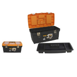 Caja de herramientas 3 niveles Negro y naranja