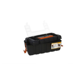 Caja de herramientas 3 niveles Negro y naranja