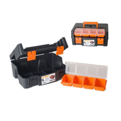 Caja de herramientas 3 niveles Negro y naranja