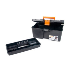 Caja de herramientas 3 niveles Negro y naranja