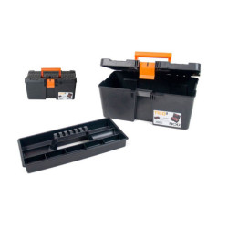 Caja de herramientas 3 niveles Negro y naranja