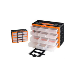 Caja herramientas clasificadora Negro y naranja