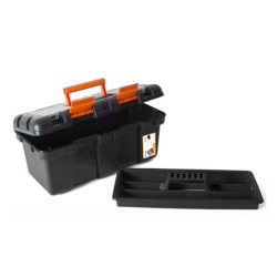 Caja de herramientas 3 niveles Negro y naranja