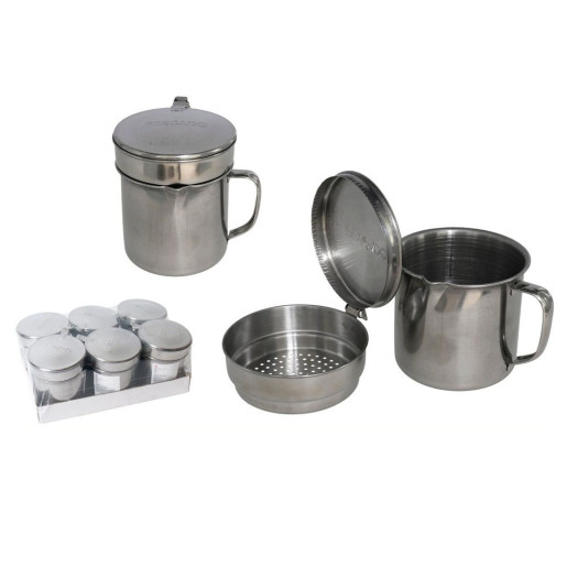 Set de 6 graseras Plateado