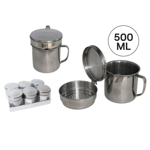 Set de 6 graseras Plateado