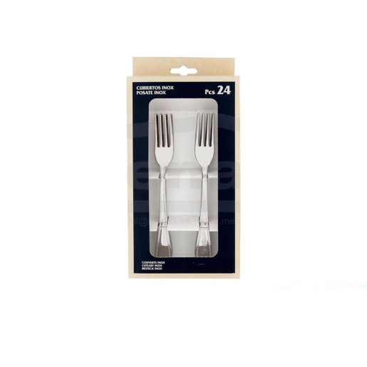 Set 24 tenedores postre Plateado
