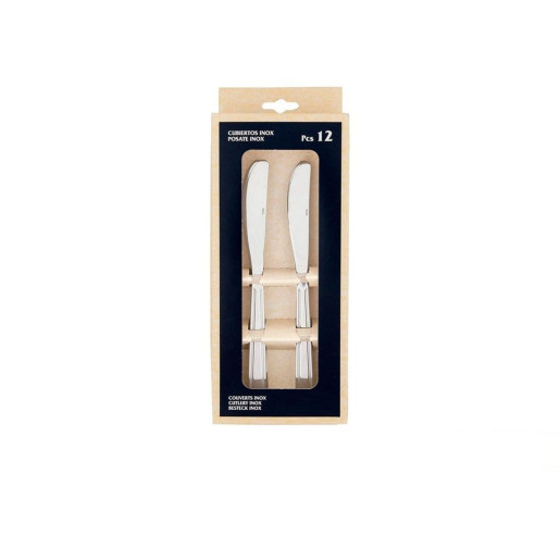 Set 24 cuchillos de mesa Plateado