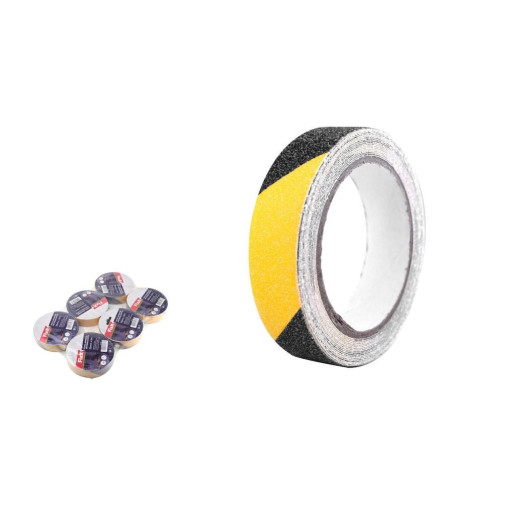 Set 6 cintas antideslizante Amarillo y negro