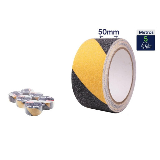 Set 6 cintas antideslizante Amarillo y negro