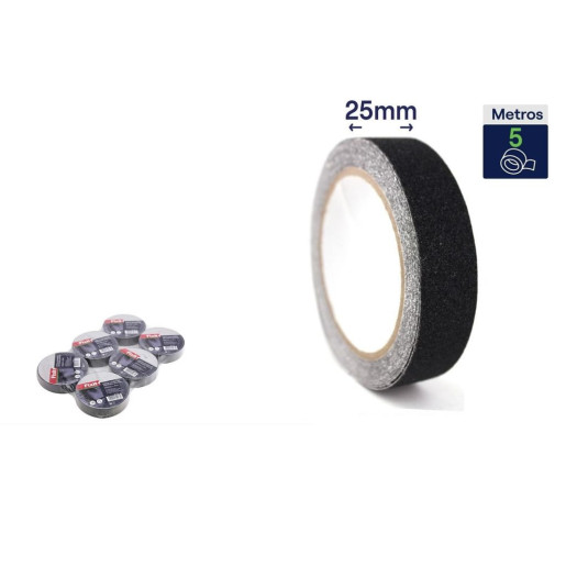 Set 6 cintas antideslizante Negro