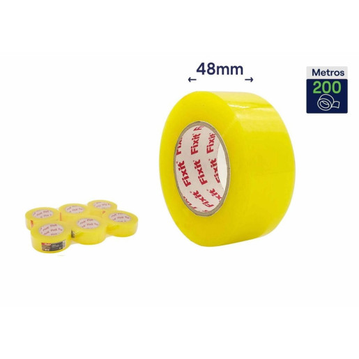Set 6 precintos de embalar Amarillo