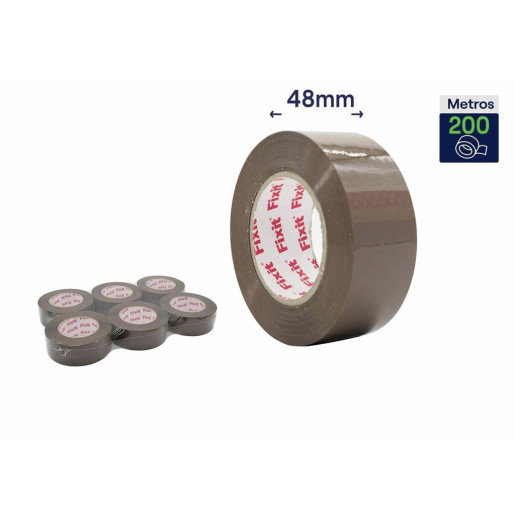 Set 6 precintos de embalar Marron