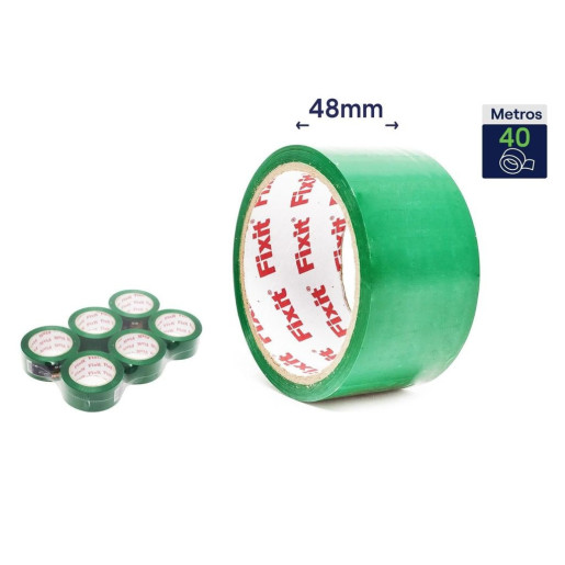Set 6 precintos de embalar Verde
