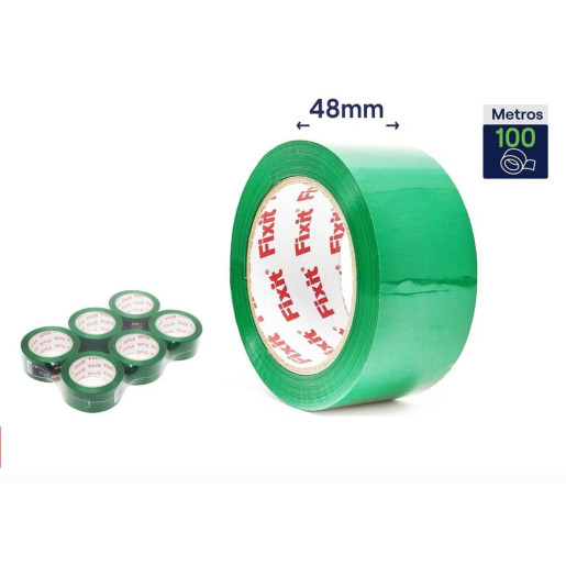 Set 6 precintos de embalar Verde