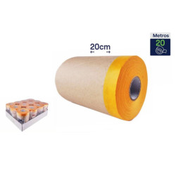 Set 12 rollos papel y cinta Amarillo y marron