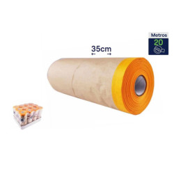 Set 12 rollos papel y cinta Amarillo y marron