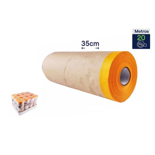 Set 12 rollos papel y cinta Amarillo y marron