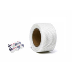 Set 6 cintas de fibra de vidrio adhesivas Blanco