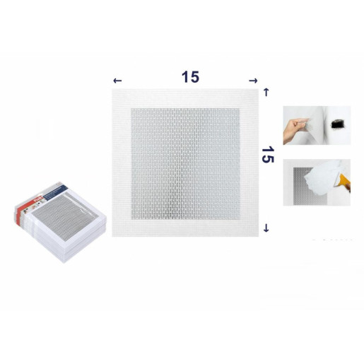 Set 12 parches para reparar agujeros o grietas Plateado