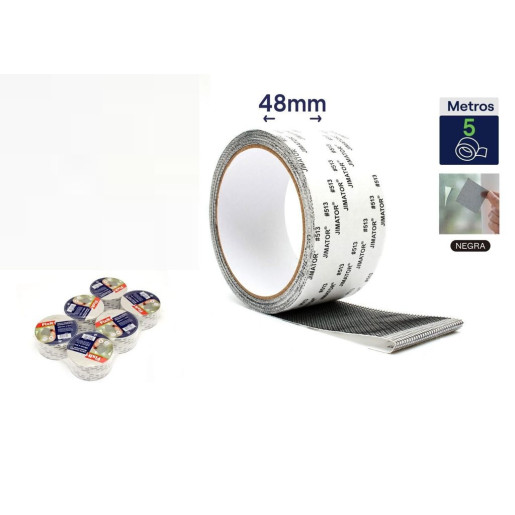 Set 6 cintas para reparar mosquiteras Negro
