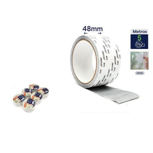 Set 6 cintas para reparar mosquiteras Gris