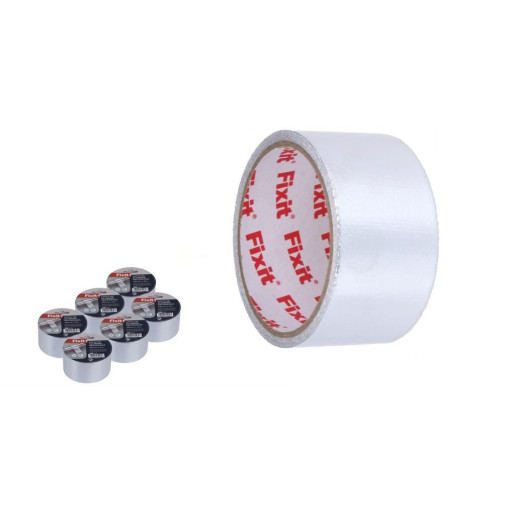 Set 6 cintas de aluminio con fibra Plateado