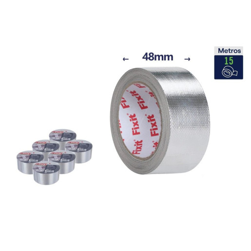 Set 6 cintas de aluminio reforzada Plateado