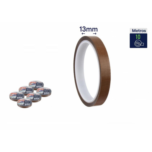Set 6 cintas de termosellado resistente a altas temperaturas Marron