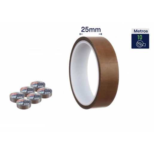 Set 6 cintas de termosellado resistente a altas temperaturas Marron