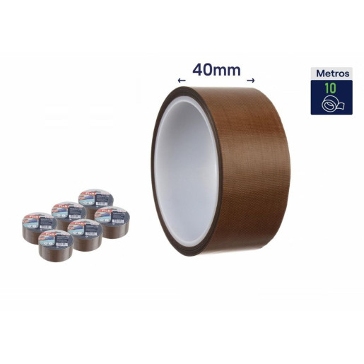 Set 6 cintas de termosellado resistente a altas temperaturas Marron