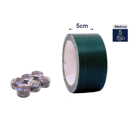 Set 6 cintas para reparacion de lonas Verde oscuro