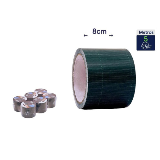Set 6 cintas para reparacion de lonas Verde oscuro