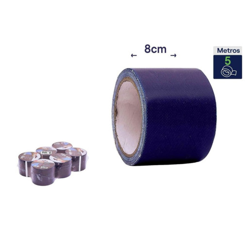 Set 6 cintas para reparacion de lonas Azul oscuro