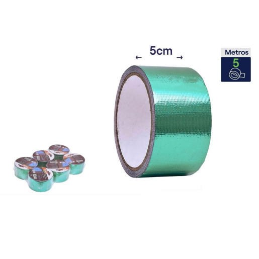 Set 6 cintas para reparacion de lonas Verde brillo
