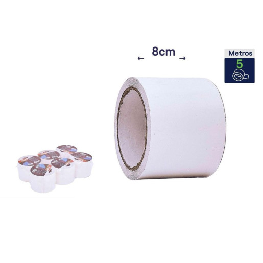 Set 6 cintas para reparacion de lonas Blanco