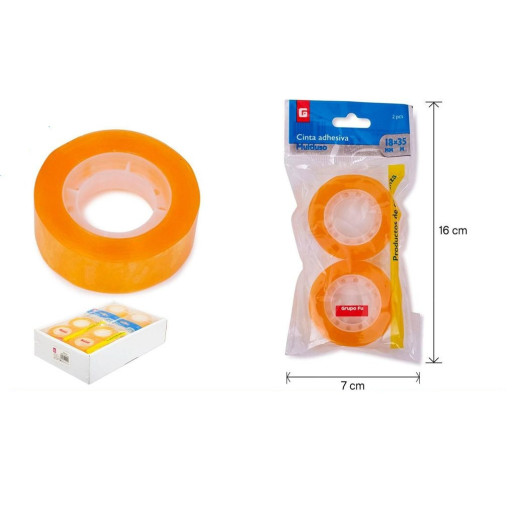 Set 24 rollos de celo Amarillo