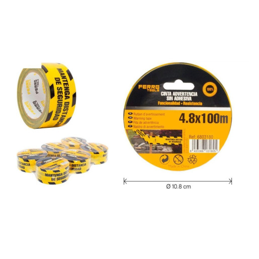 Set 6 rollos Fragil Amarillo y negro
