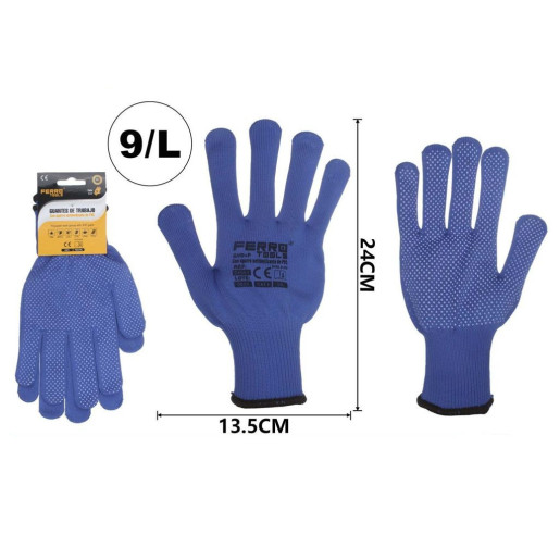 Set 12 juegos guantes jardin Azul