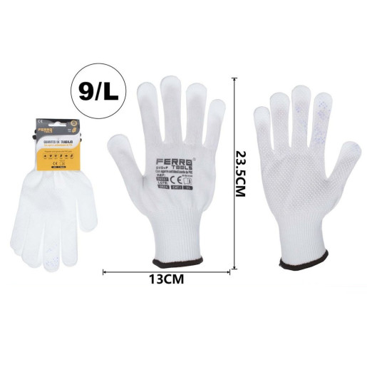 Set 12 juegos guantes jardin Blanco