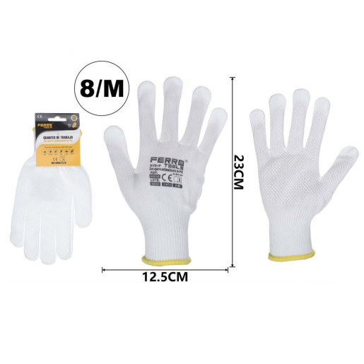 Set 12 juegos guantes jardin Blanco