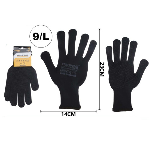Set 12 juegos guantes jardin Negro