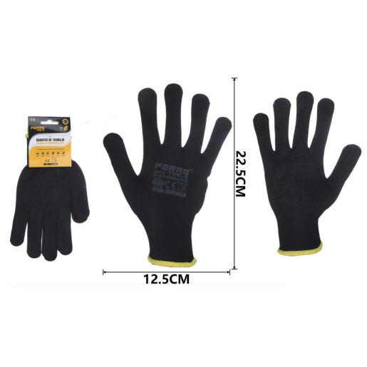 Set 12 juegos guantes jardin Negro