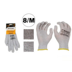 Set 12 juegos guantes trabajo ligero Grises